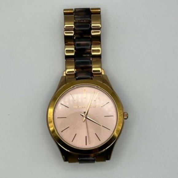 Michael Kors Ladies Watch MK4301 Runway Rose Gold Tortoise  3Extra Links Working